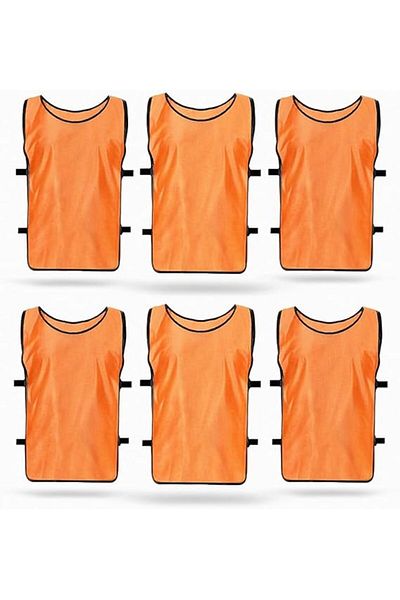 fulina Football and Basketball Training Vests, Team Pennies, 6 Pieces for Adults and Youths