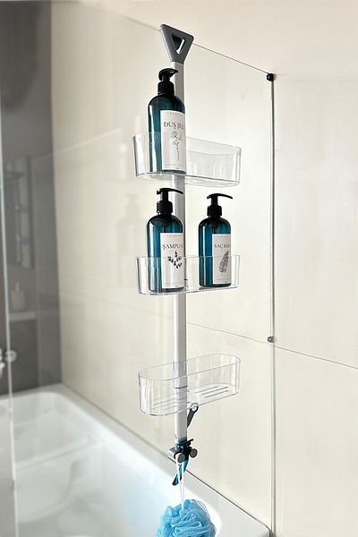 Prima Nova Raft de baie oval din inox reglabil pe înălțime 2 bucăți - transparent