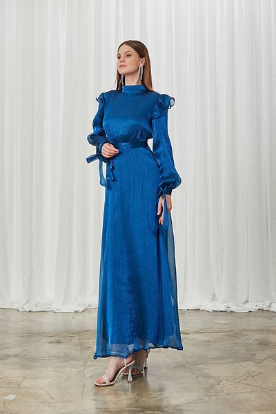 Birgül Bektaş Navy Blue Mira Evening Dress