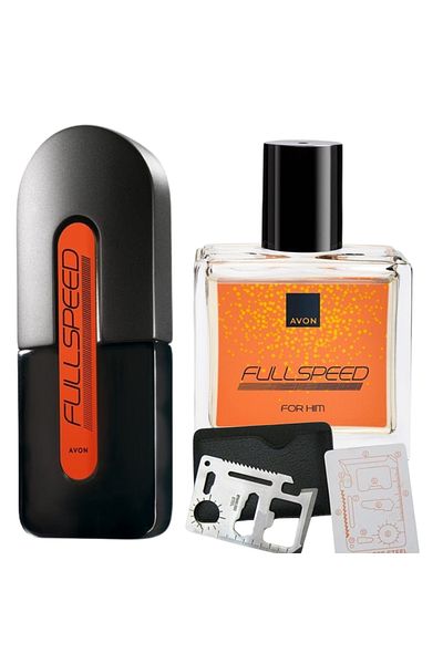 Dactylion Full Speed ​​Eau de Toilette Set for Him (75 ml, 30 ml) and Multifunctional Survival Card