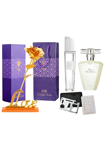 Dactylion Set Pur Blanca, Rare Pearls 50, card + trandafir auriu (suport, punga)