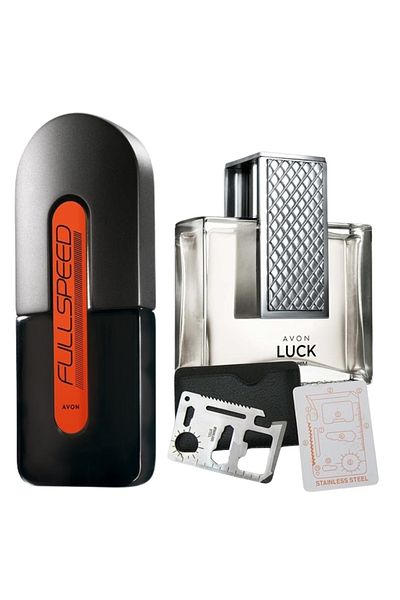 Dactylion Set apa de toaleta Full Speed 75 ml, apa de toaleta Luck pentru El 75 ml, card multifunctional