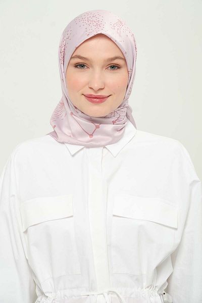 Madame Polo Digital Rayon Scarf Multicolor Patterned Daily Wrinkle-Free Non-Slip 90X90Cm