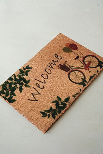 Chilai Home سجادة كوكو الطبيعية ذات عجلة كوكو، سجادة أمامية للباب بشعيرات