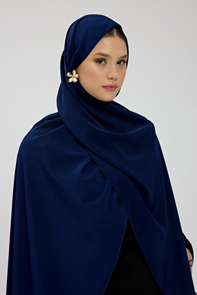 Birgül Bektaş Синій кришталевий креп-шаль