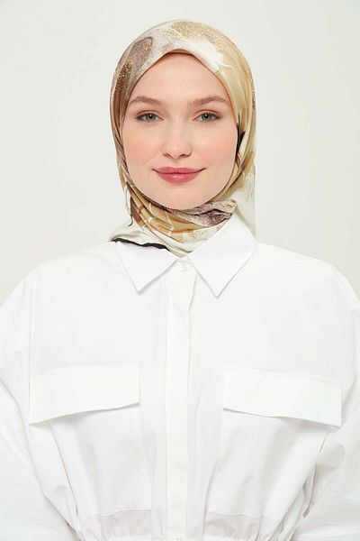 Madame Polo Eșarfă din raion imprimată cu model multicolor zilnic anti-rid anti-alunecare 90x90cm