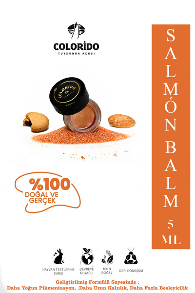 COLORİDO BÁLSAMO SALMON NEMLENDİRİCİ ANTİOKSİDAN IŞILTI VEREN E-VİTAMİNLİ KREM BALM (RUJ,FAR,ALLIK)