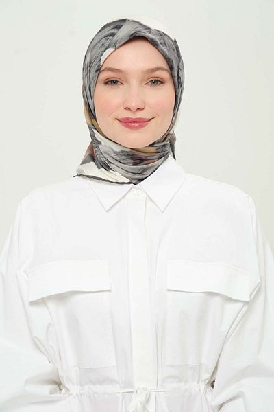 Madame Polo Eșarfă din raion imprimată cu model multicolor zilnic anti-rid anti-alunecare 90x90cm