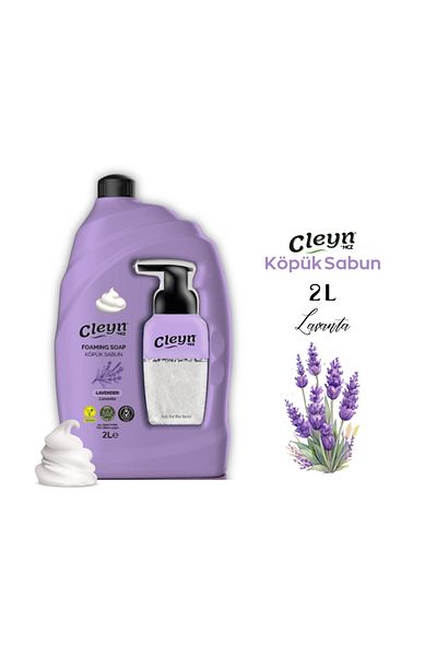 Cleyn Foam Liquid Soap Lavender Flavored 2L+ 500m Foam Pump Soap Dispenser