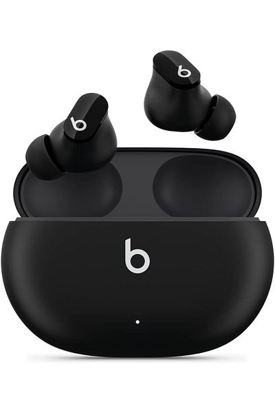 Beats سماعات أذن ستوديو بادز اللاسلكية بخاصية إلغاء الضوضاء النشطة، مقاومة للعرق، لون أسود