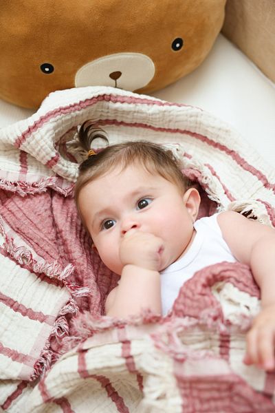 MİLNA BABY&KİDS Muslin Baby Blanket Four Layer Muslin Blanket Double Sided Muslin Blanket