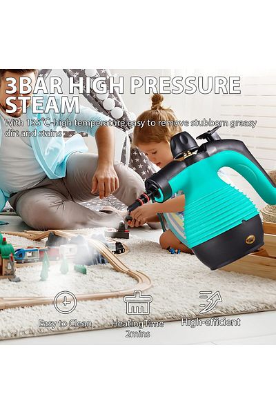 fulina High Pressure Handheld Steam Cleaner Set, With Safety Cap, Handle Lock, 1050W, for Deep Cleaning