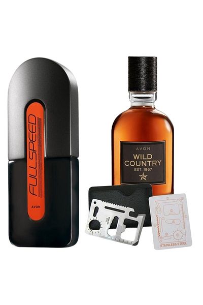 Dactylion Set apa de toaleta Full Speed 75 ml, apa de toaleta Wild Country 75 ml, card multifunctional