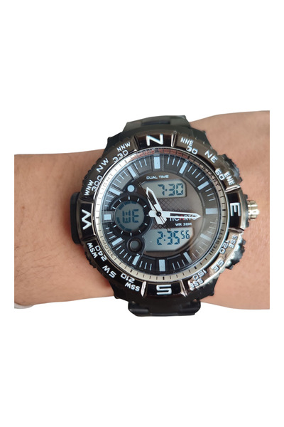 Bay Emir Steel Case-Steel Cord Waterproof Men's Wrist Watch