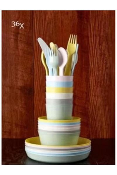 KALAS Calas 36-piece dinnerware set: bowls, plates, and glasses