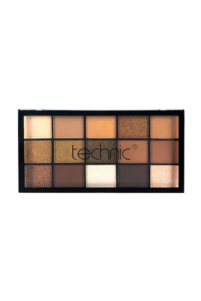 TECHNIC Paleta fard de pleoape, Technic, Lisovaný pigment, Boujee, 15 farieb