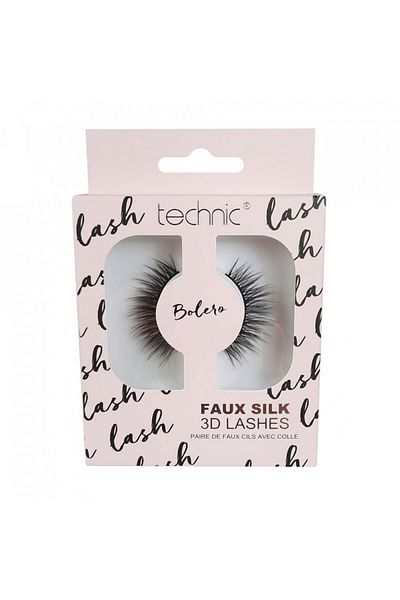 TECHNIC False Eyelashes, , Faux Silk 3d Lashes, Bolero, Adhesive Included