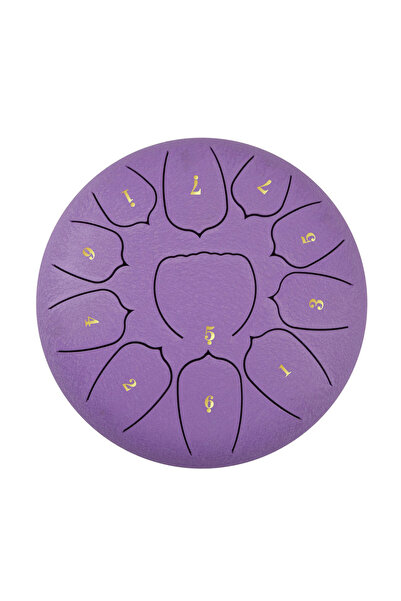 Choice طبلة لسان فولاذية أرجوانية مقاس 6 بوصات، 11 نغمة، طبلة هاندبان مع مطرقة طبل، ريشة إصبع، قرع لـ M