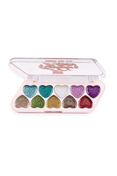 Ushas Paleta Machiaj Ochi, Ushas, ​​Glitter, 10 Culori, 02, 7,1 g
