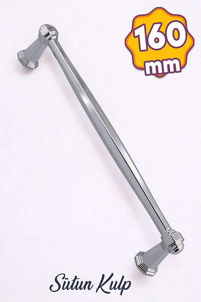 Badem10 Chrome Metal Furniture Drawer Cabinet Cupboard Door Handles (160Mm-16Cm)