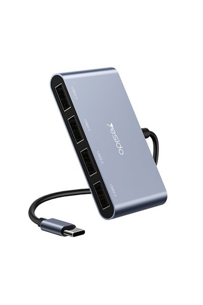Yesido محول HB13 4 في 1 لمحطة إرساء متعددة الوظائف USB-C / Type-C
