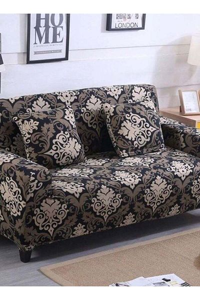 Generic 3-Seater Exquisitely Designed Wrinkle-free Anti-slip 360-degree Full Coverage Bohemia Sofa Slipcover