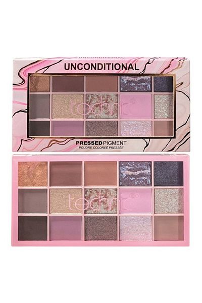 TECHNIC Paleta fard de pleoape, Technic, Pressed Pigment, Unconditional, 15 culori