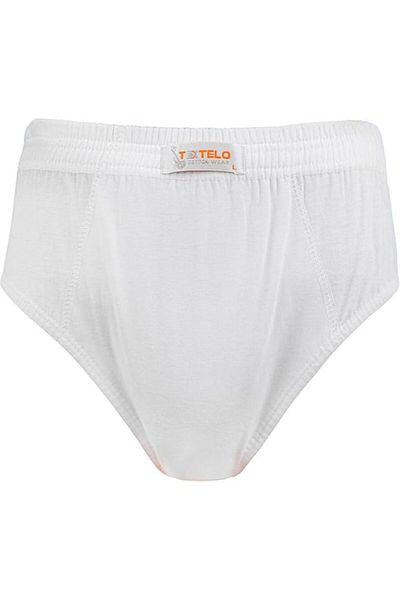 TEXTELO Pack of 3 Men's Briefs- Modern Cotton 100% Breathable & Comfortable White, Made in Egypt