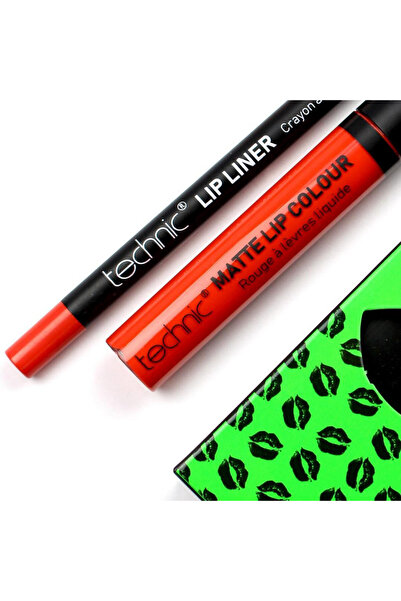 TECHNIC Σετ ruj si creion de buze, Technic, Lip Kit, Matte, Wild Child
