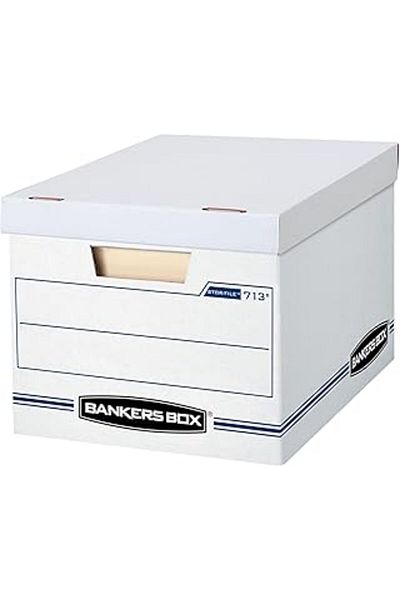 Mu Art Ahşap Bankers Box Storage/Document Boxes, Standard Organization, Lift-Off Lid, Letter/Legal, 30 Count (007130