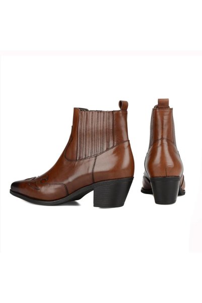 FootCourt Brown Women's Cowboy Boots (Texas)