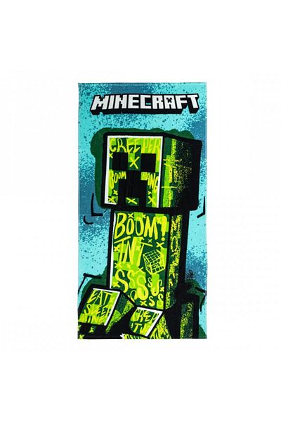 Cerda Minecraft Creeper Towel, 140x70 Cm