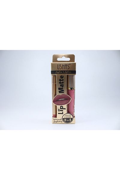 Ushas Set ruj de buze si creion, Ushas, ​​Matte, Waterproof, 10