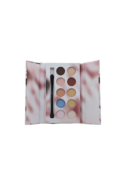 Kiss Beauty Paleta farduri de ochi, Kiss Beauty Fashion, 10 culori, pensula i...