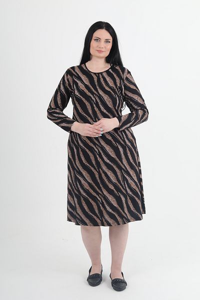 GNR Plus Size Long Sleeve Print Dress