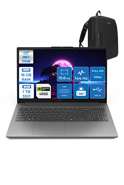 LENOVO Loq I7 12650HX 16GB Ddr5 1tb SSD 6GB/RTX4050 Freedos 15.6" Fhd 144Hz 1...