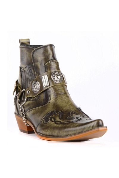 FootCourt Oliv Men's Cowboy Boots (Western)