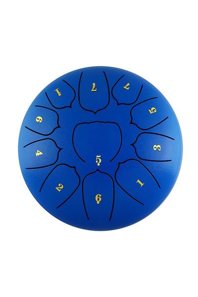 Choice Dark blue 6 Inch Steel Tongue Drum 11 Notes Handpan Drum with Drum Mallet Finger Picks Percussion fo