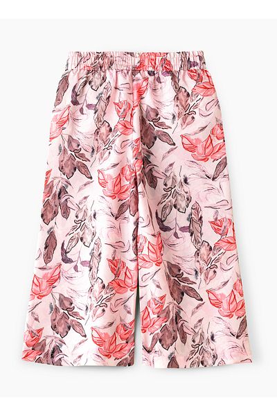 Basicxx Girls Pink Floral Culottes