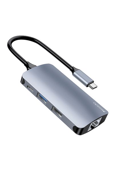 Yesido محول HB15 متعدد الوظائف 6 في 1 بمنفذ USB-C / Type-C