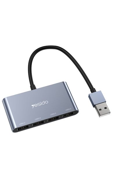 Yesido محول HB12 4 في 1 لمحطة إرساء USB متعددة الوظائف