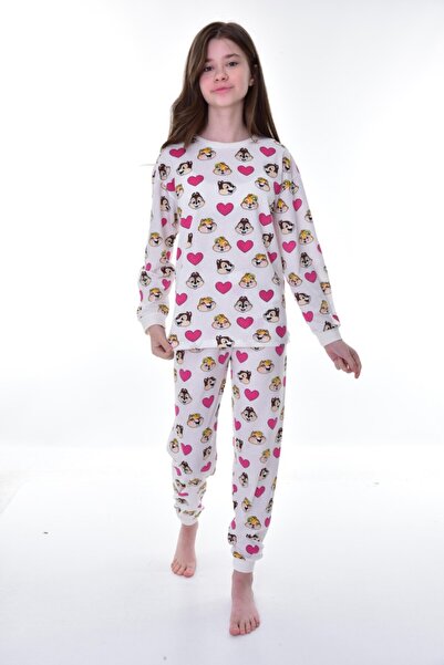 Little Miny Kids طقم بيجامة أطفال بيضاء منقوشة على شكل سنجاب من MinyKids