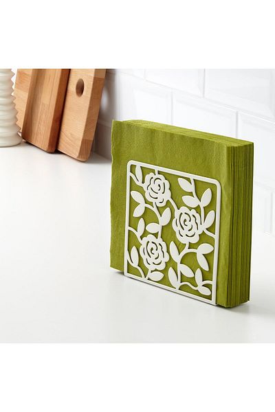 IKEA LIKSIDIG Napkin holder, white, 16 x 16 cm