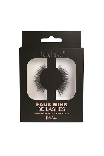 TECHNIC False Eyelashes Tape 3d Faux Mink Lashes Milan, Adhesive Included
