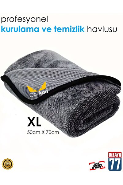 CarAda Profesyonel Mikrofiber Oto Kurulama Ve Temizlik Havlusu 50cmx70cm