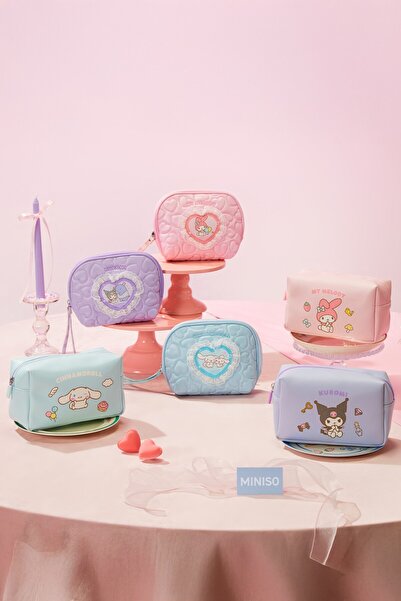 Miniso Sanrio Lisanslı Büyük Kapasiteli Kare Kozmetik Çantası - Cinnamoroll