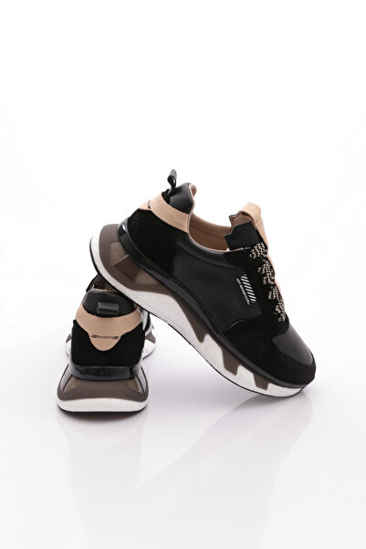 DGN Erkek Sneaker Ayakakbı Hakiki Deri Siyah 829310106