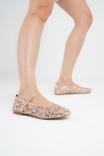 Beyond Rose Sequin Banded Women's Shoes Byndkp3208