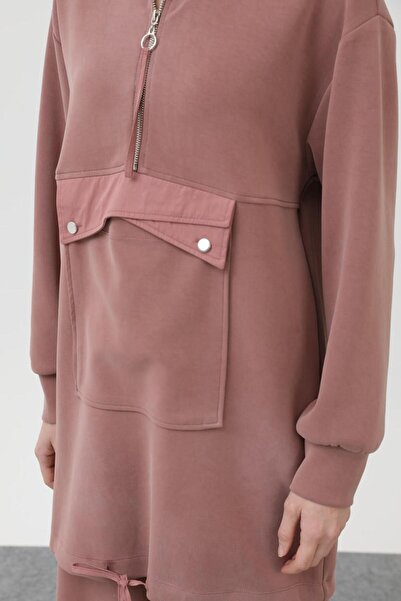 Puane 14299 Kadın Önü Çepli Modal Takım