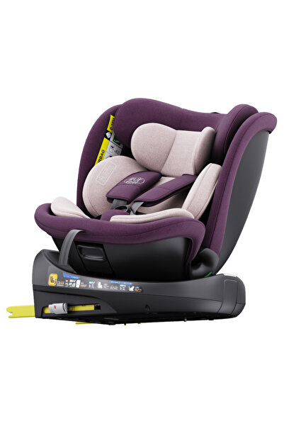 BUF BOOF Scaun Auto B-Joy DELUXE BUF BOOF iSIZE Purple Isofix pozitie somn 155 grade rotativ 40-150 cm